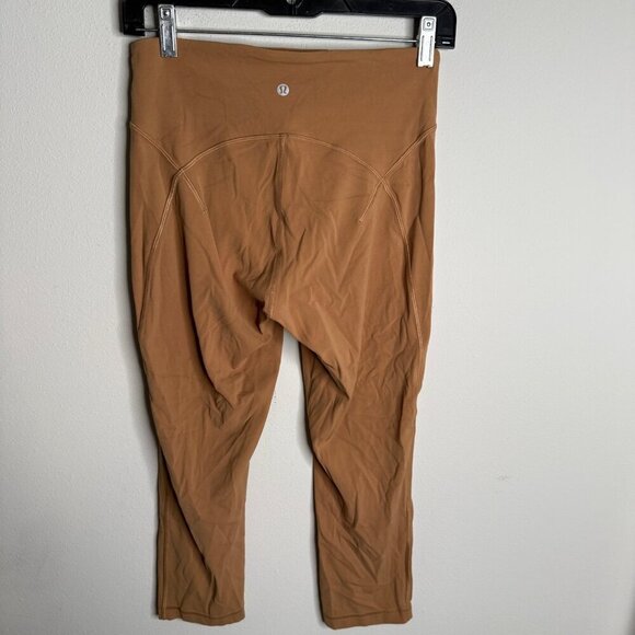 Lululemon Women's Align High‎ Rise Crop Leggings Yoga Pants Tan Brown - Picture 3 of 6